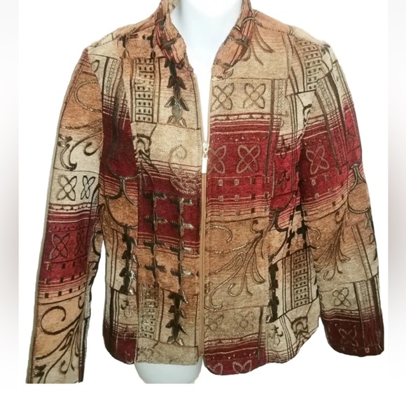 Dressbarn Womens Full Zip Fall Colors Corduroy Jacket size Medium - Picture 1 of 8